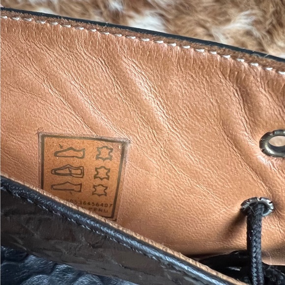 Fluevog vamp shoe snake, skin stamped leather from Perú all leather shoe - Picture 2 of 4